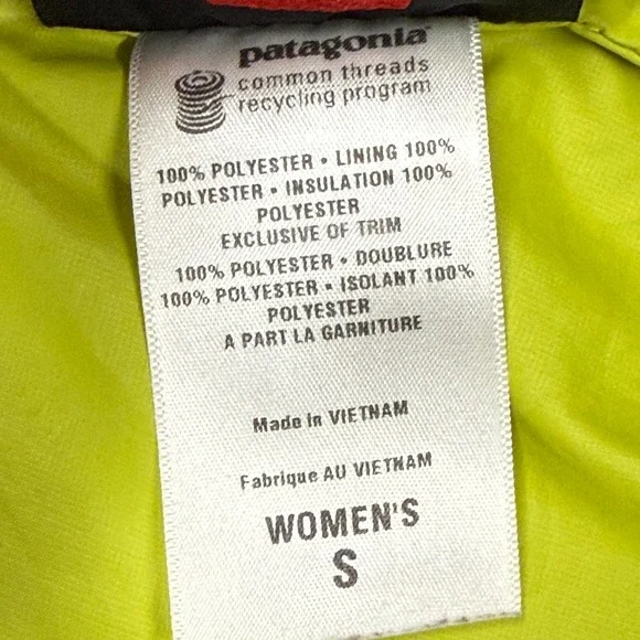 Patagonia Nano Puff Pullover Womens Small Lime Green Quilted Primaloft Jacket - Picture 8 of 14
